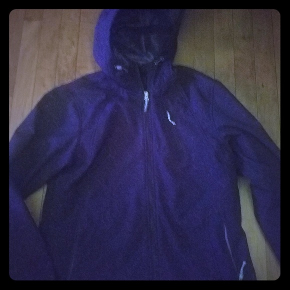 purple softshell jacket